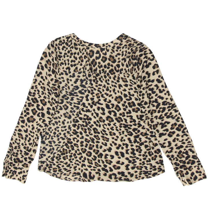 Ladies Guess Leopard Print Long Sleeve Blouse