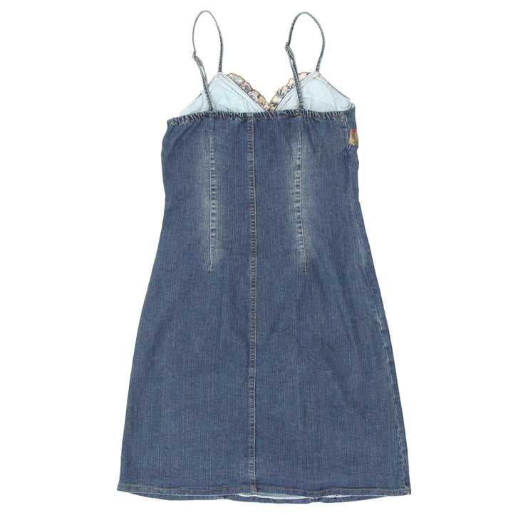 Y2K Ladies Strappy Denim Dress