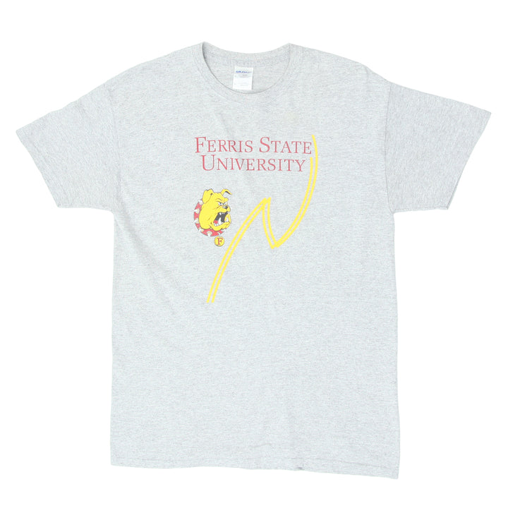 Vintage Ferris State University T-Shirt Gray Gildan Medium