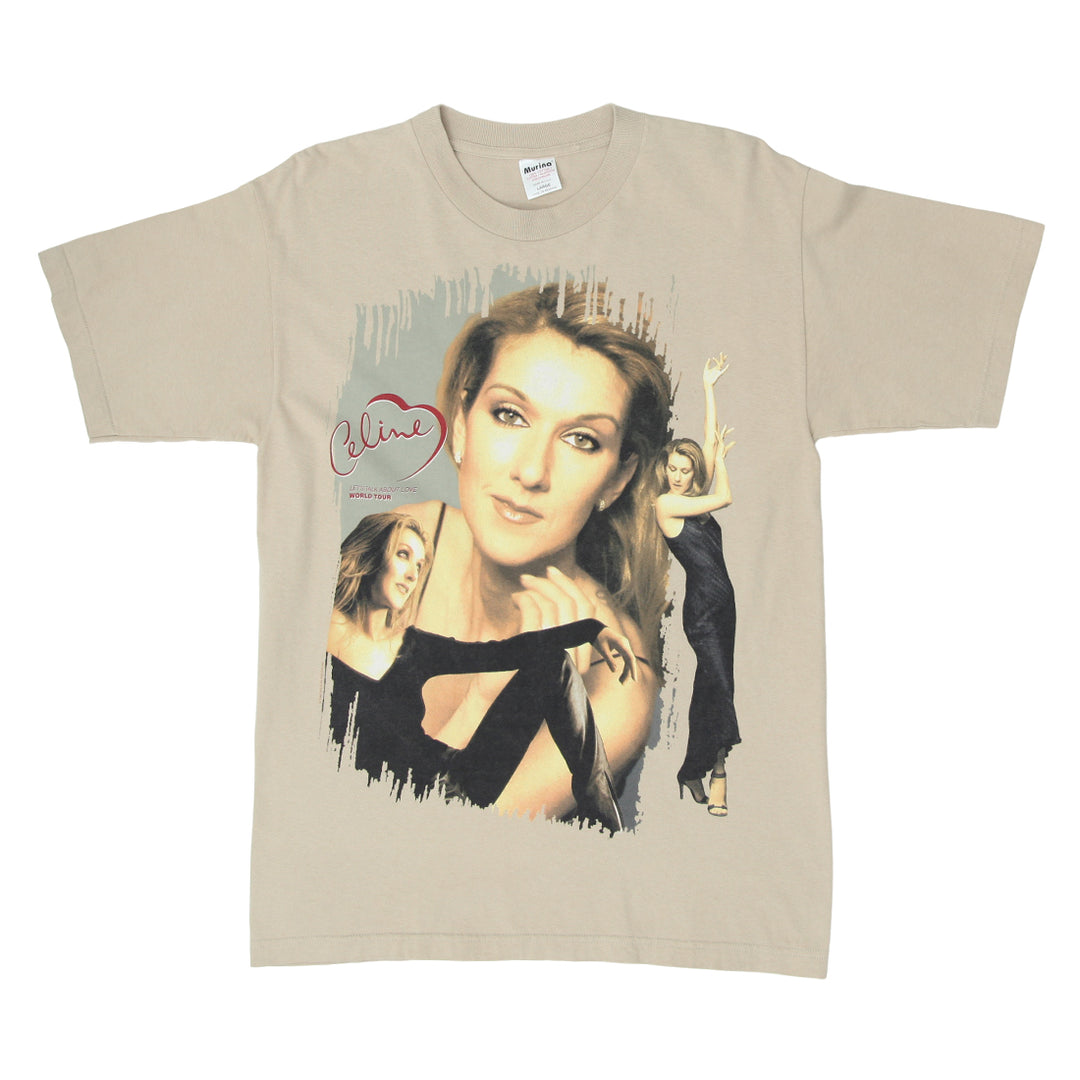 Vintage Celine Dion Lets Talk About Love World Tour T-Shirt Made In USA Murina L