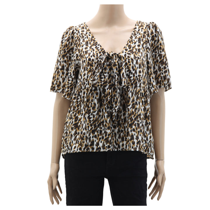 Ladies Banana Republic Animal Print Top