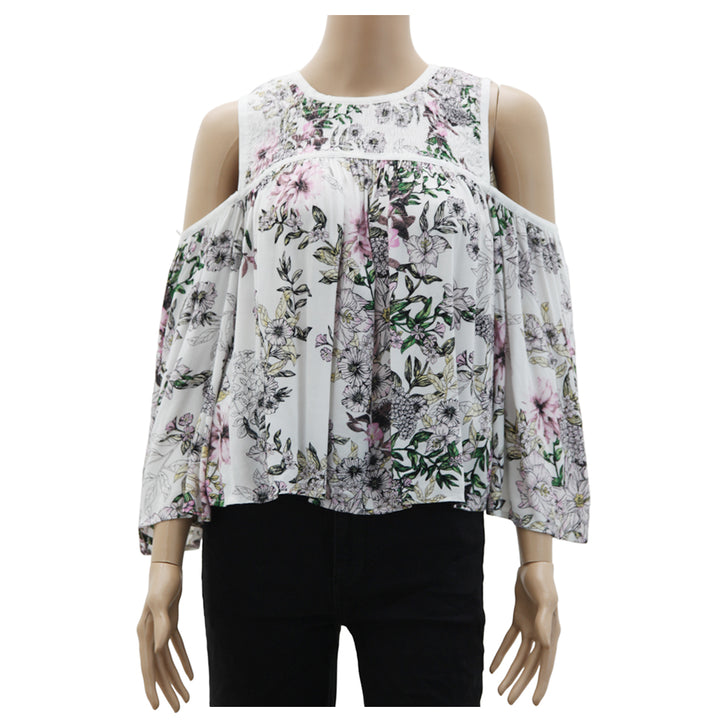 Ladies Guess Floral Cold Shoulder Top