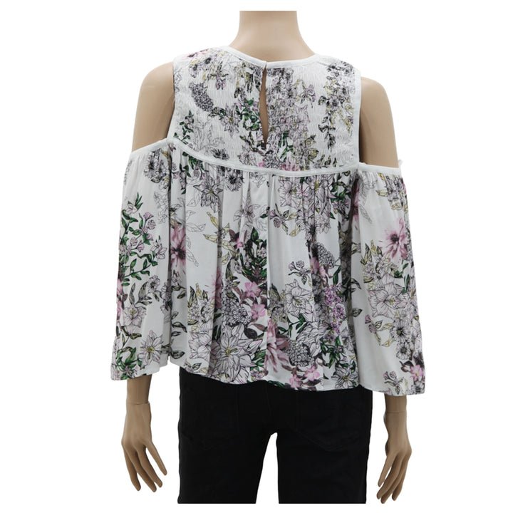 Ladies Guess Floral Cold Shoulder Top