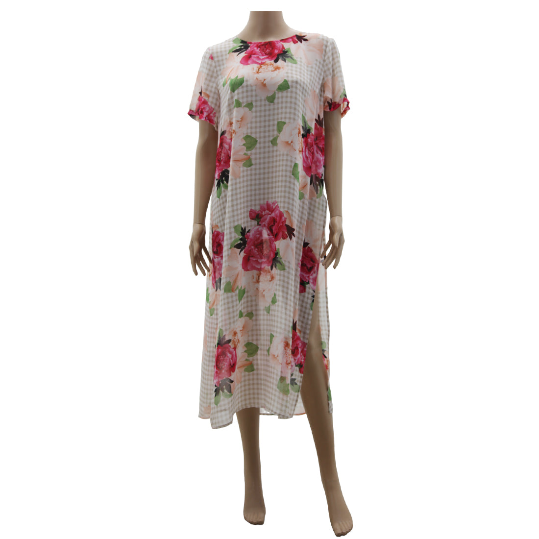 Calvin klein white dress with flowers hot sale