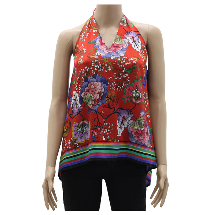 Ladies Express Floral Halter Scarf Top