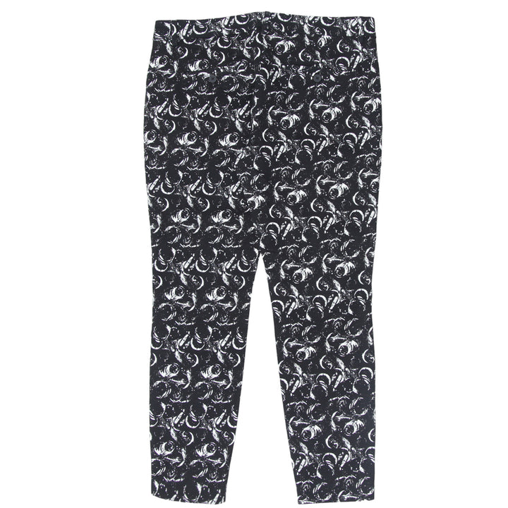 Ladies RW&CO. Black Printed Ankle Pants