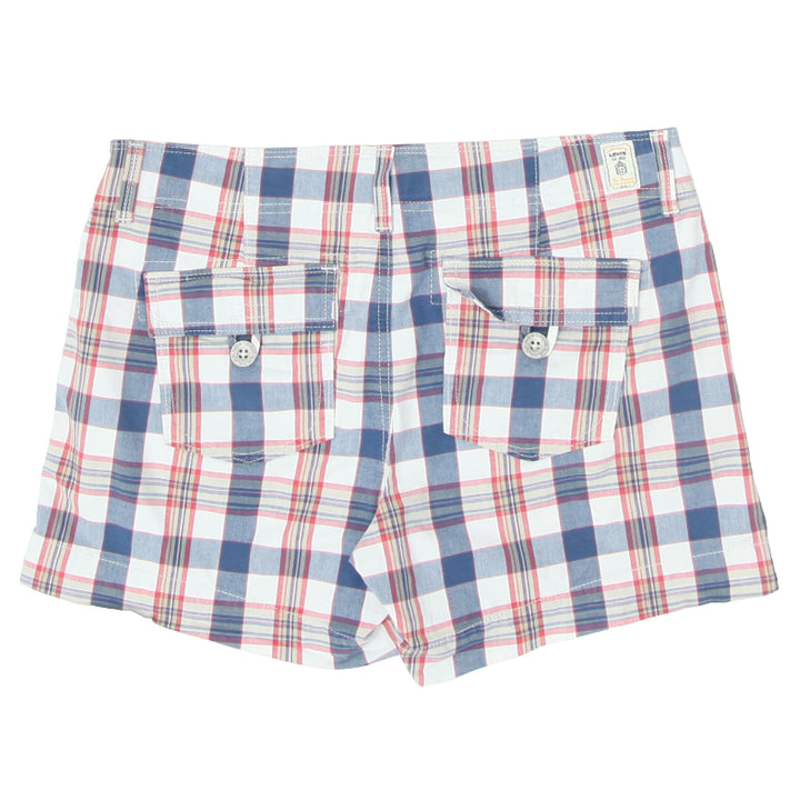 Ladies Levi Strauss Plaid Casual Shorts