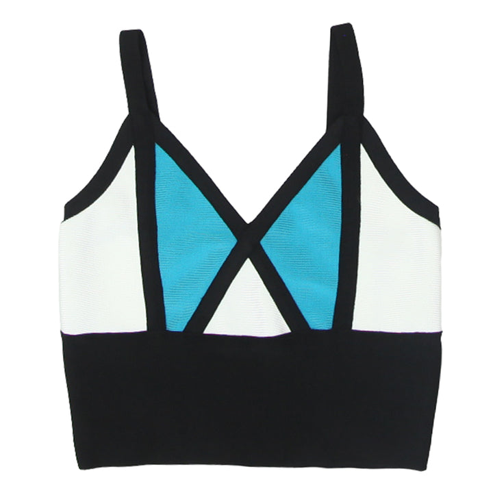 Ladies Bebe Back Zip Crop Top