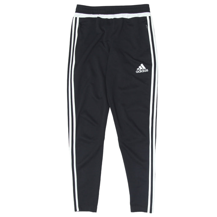 Ladies Adidas Logo Embroidered White Stripes Skinny Track Pants