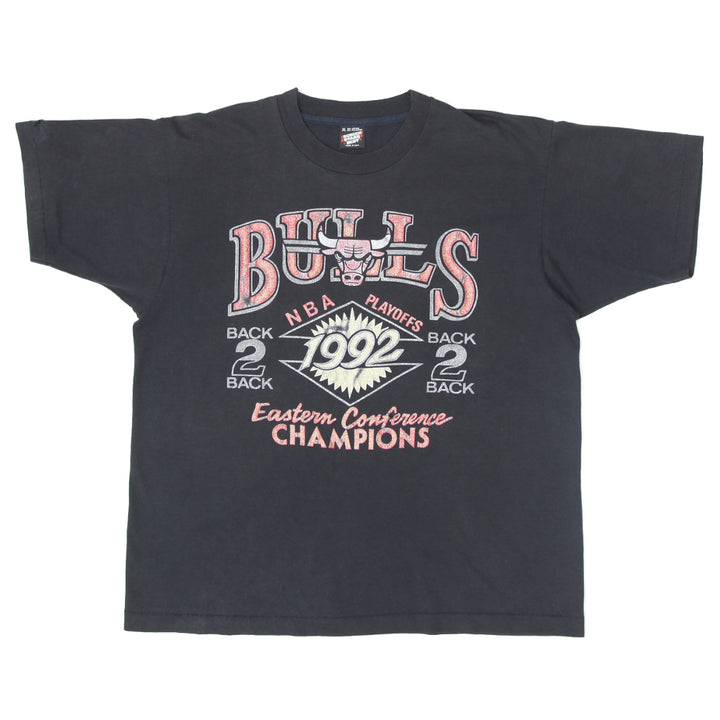 1992 Vintage Chicago Bulls NBA Play Offs Champions T-Shirt Single Stitch Made in USA