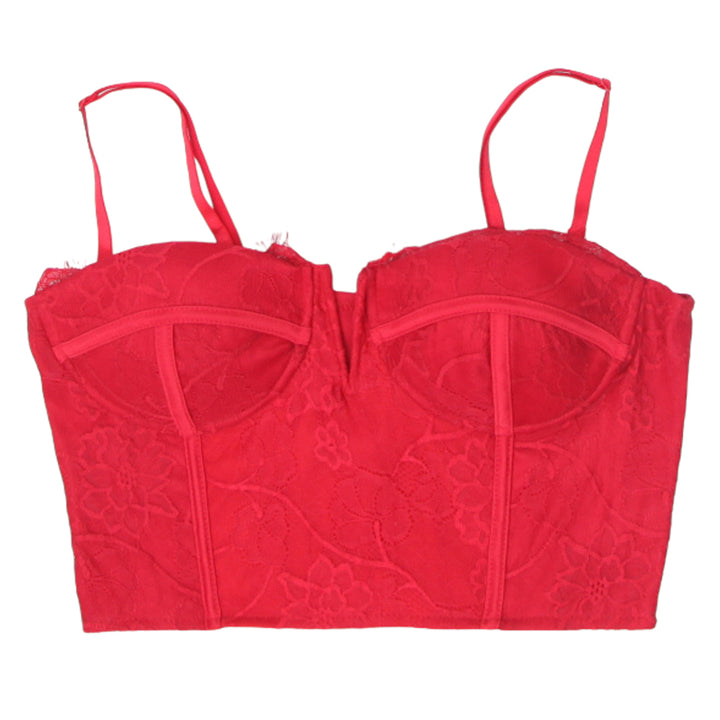 Ladies Revamped Red Lace Corset