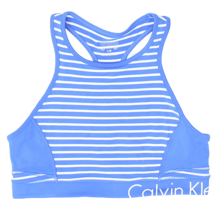 Ladies Calvin KleinPerformance Stripe Sports Bra