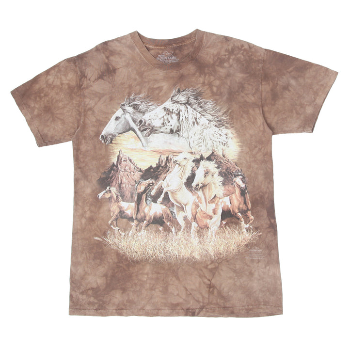 Mens The Mountain Find 15 Horses Tie Dye T-Shirt Made In USA