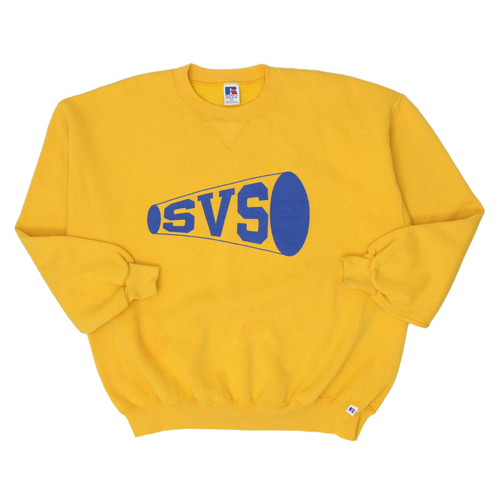 Vintage Russell Athletic SVS Yellow Crewneck Sweatshirt Made In USA