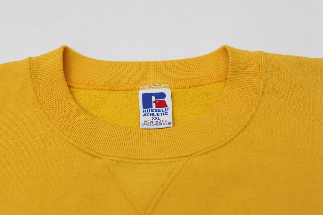 Vintage Russell Athletic SVS Yellow Crewneck Sweatshirt Made In USA