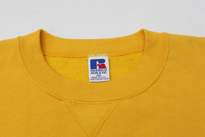 Vintage Russell Athletic SVS Yellow Crewneck Sweatshirt Made In USA