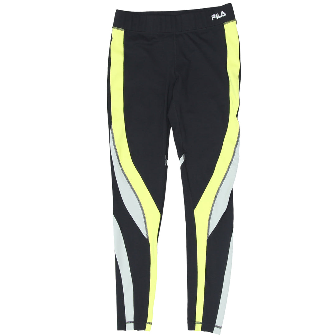 Ladies FILA Sport Yellow Stripe Black Exercise Pants – Fashion