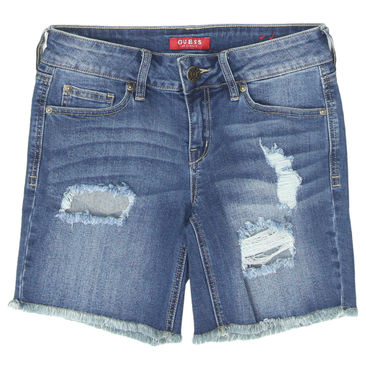 Ladies Guess Ripped Denim Shorts