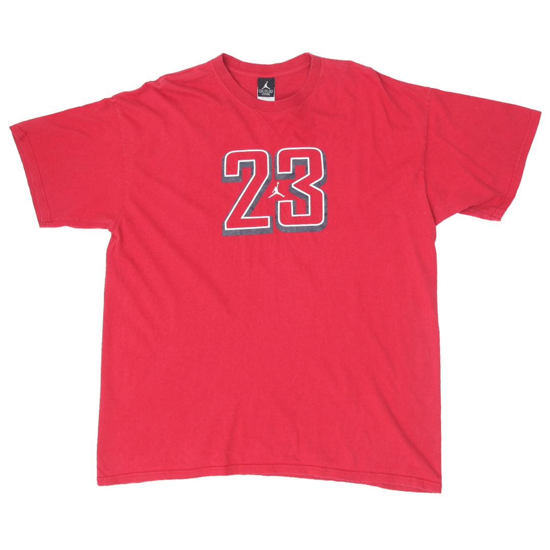 Mens Air Jordan # 23 Red Crewneck T-Shirt