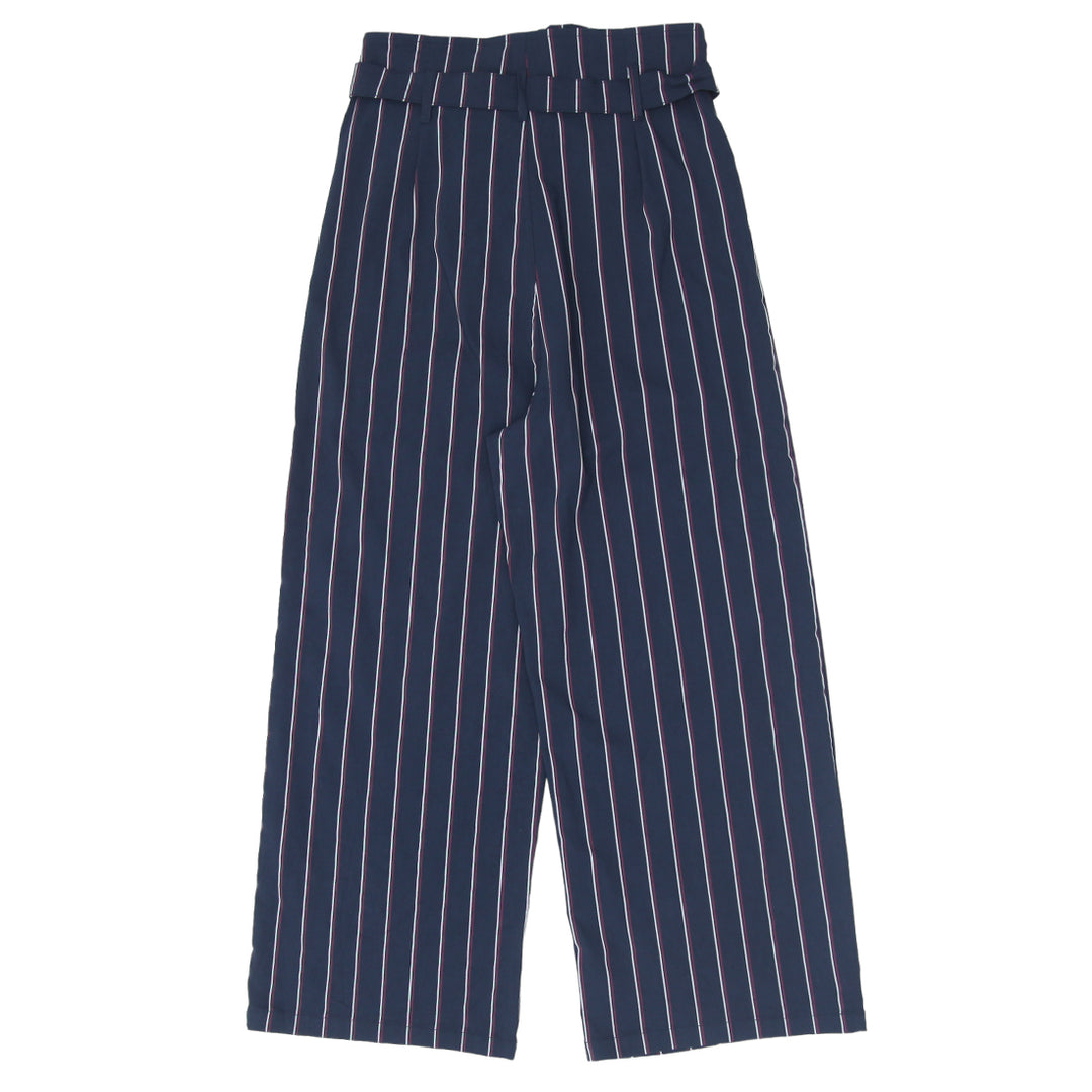 Ladies Leith Striped High Waist Paperbag Pants