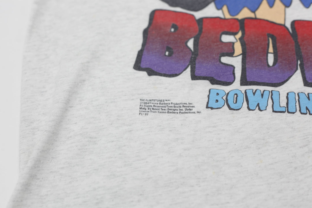 1994 Vintage The Flintstones Bedrock Bowling League T-Shirt Single Stitch L