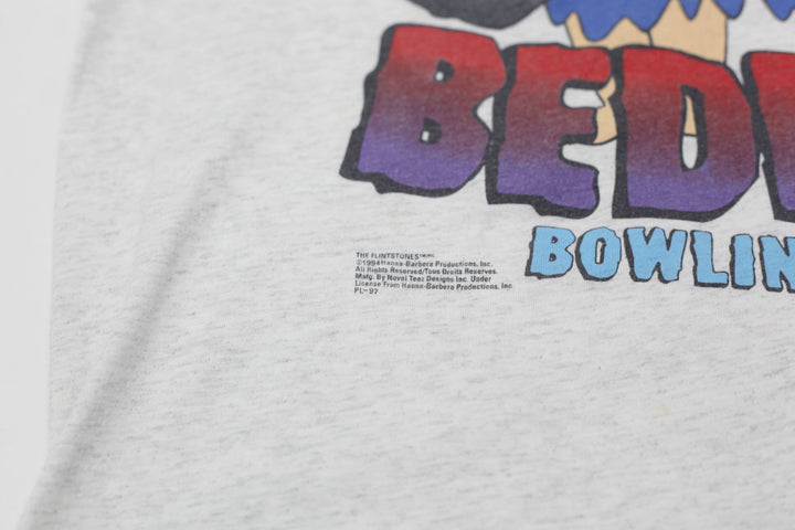 1994 Vintage The Flintstones Bedrock Bowling League T-Shirt Single Stitch L