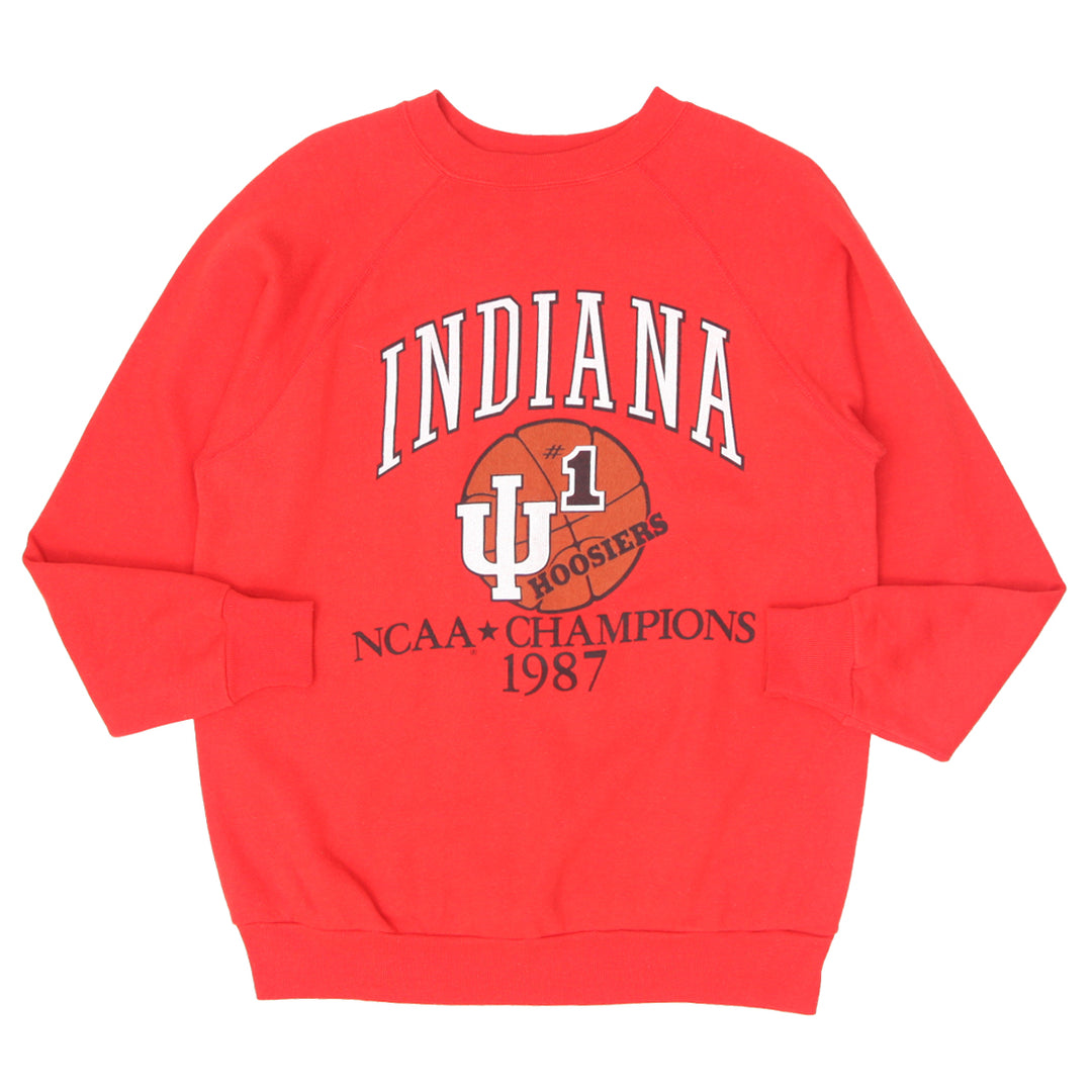 Vintage Indiana Hoosiers 1987 NCAA Champions Sweatshirt Velva Sheen Made In USA