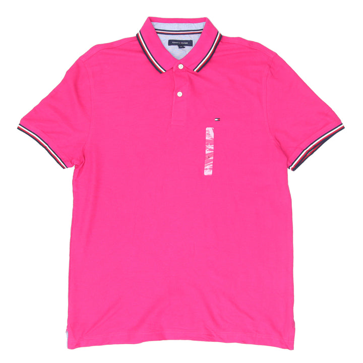Mens Tommy Hilfiger Pink Collar T-Shirt
