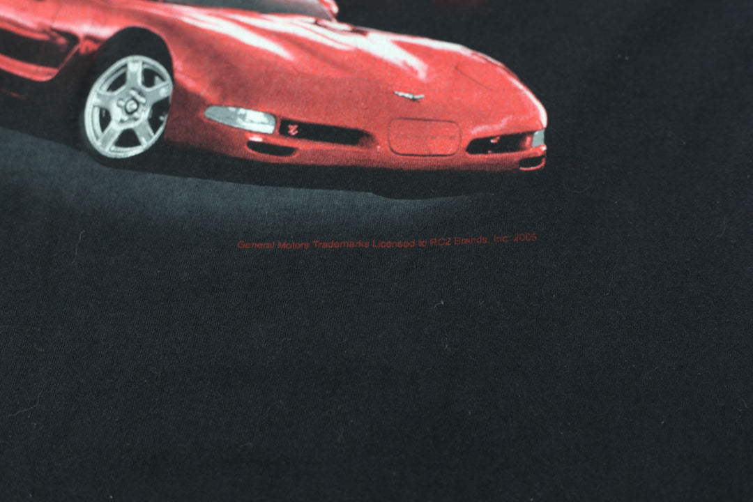 2005 Vintage Corvette Get Revved Racing Champions T-Shirt Black XXL