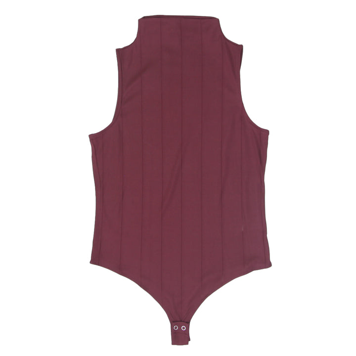 Ladies Funnel Rib Sleeveless Bodysuit