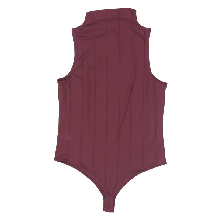 Ladies Funnel Rib Sleeveless Bodysuit