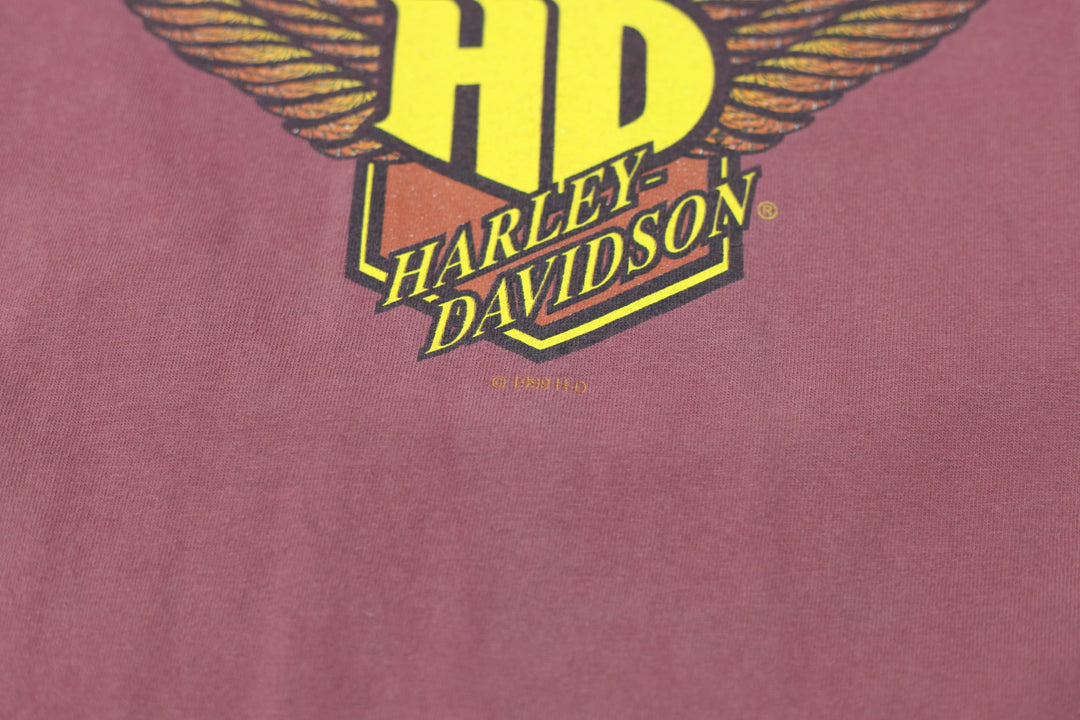 1999 Vintage Harley Davidson D&M Cycle Canada T-Shirt Single Stitch Made in USA