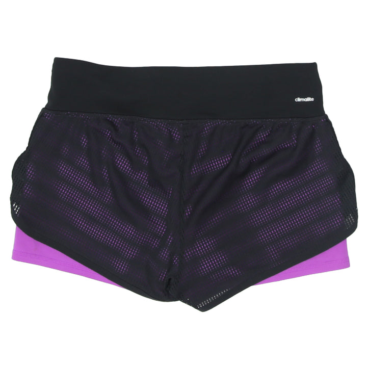 Ladies Adidas Climalite 2 In 1 Mesh Running Sports Shorts