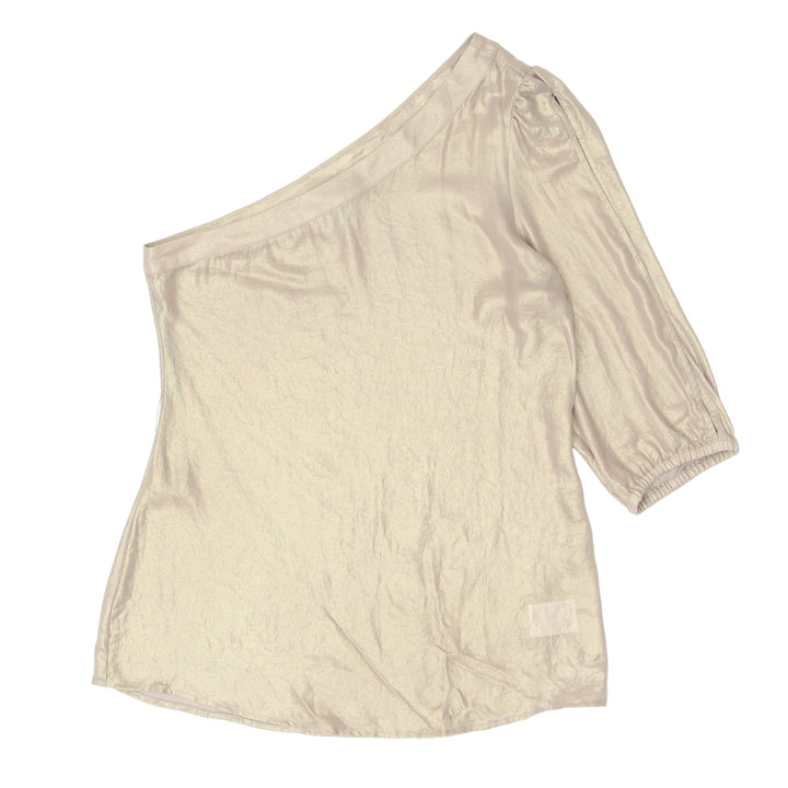 Ladies Bebe Metallic One Shoulder Blouse