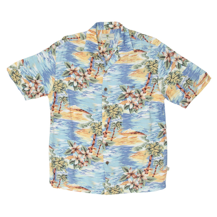 Mens Island Shores Printed Short Sleeve Hawaiian Shirt