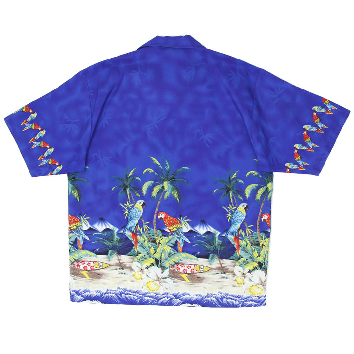 Mens Printed Full Button Short Sleeve Hawaiian Shirt