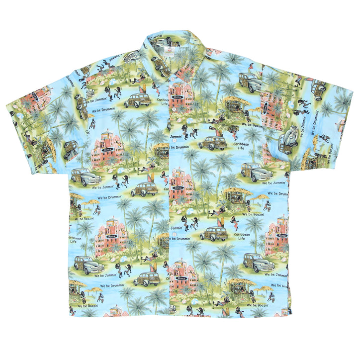 Mens Rima Button Up All Over Print Short Sleeve Shirt