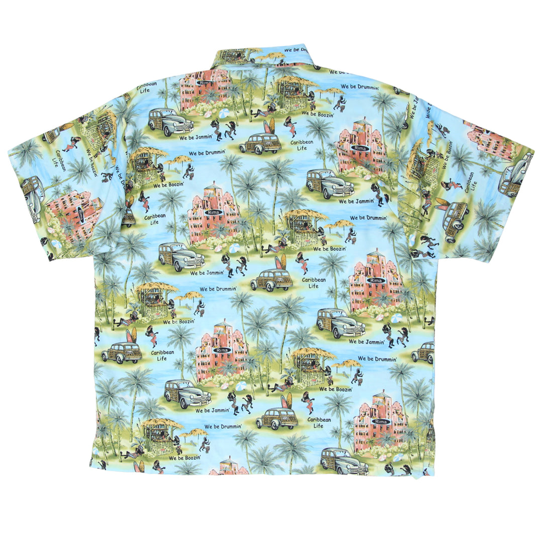 Mens Rima Button Up All Over Print Short Sleeve Shirt