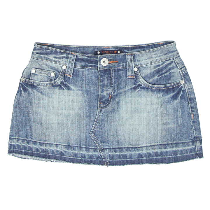 Ladies Vanilla Jeans Washed Denim Skirt