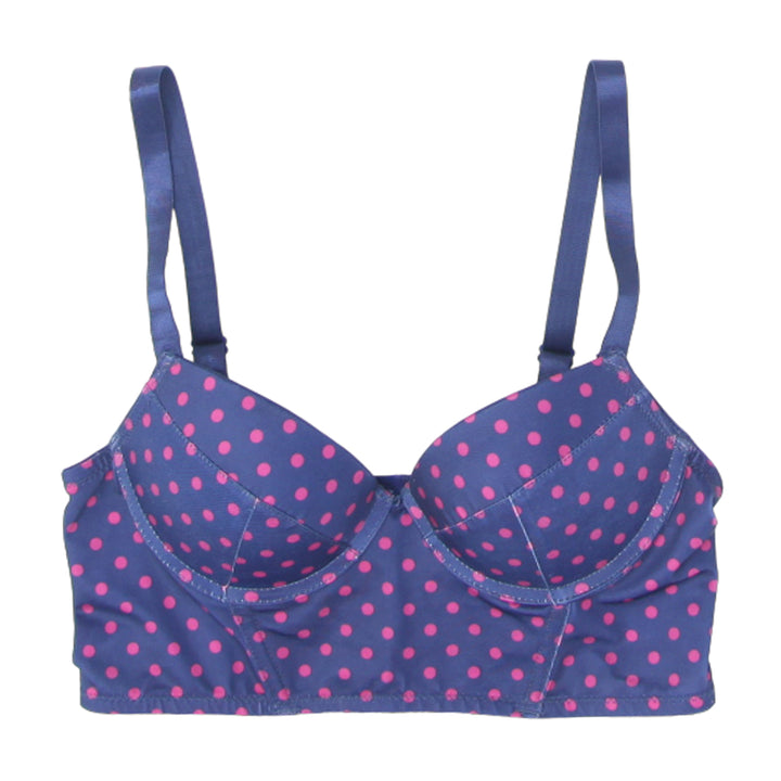 Ladies Push Up Dotted Wide Side Bra