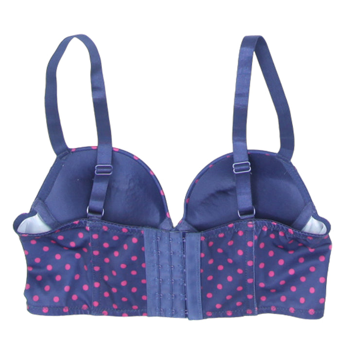 Ladies Push Up Dotted Wide Side Bra