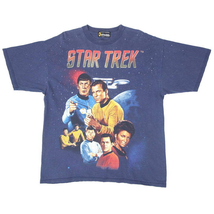 1997 Vintage Star Trek The Experience T-Shirt Navy Blue XXL