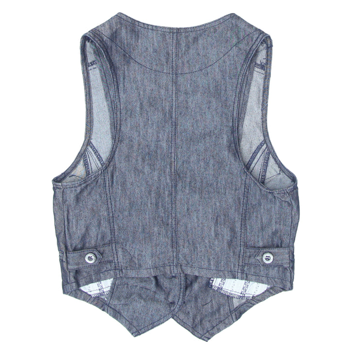 Y2K C Pink Ladies Denim Waistcoat