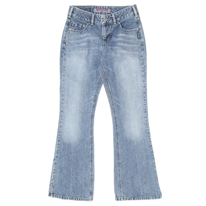 Y2k Silver Bell Bottom Jean