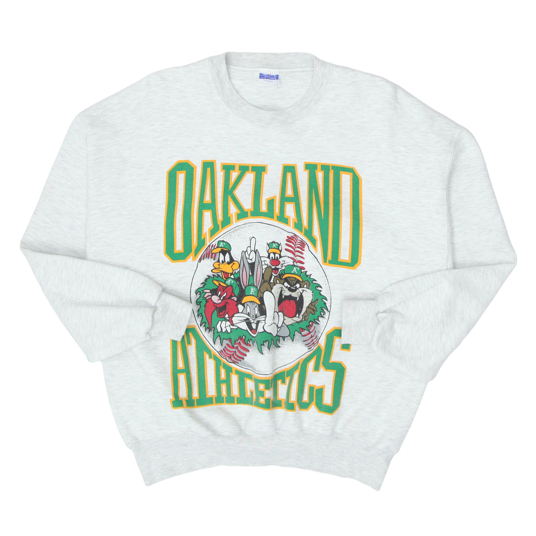 Vintage Looney Tunes Oakland Athletics Crewneck Sweatshirt