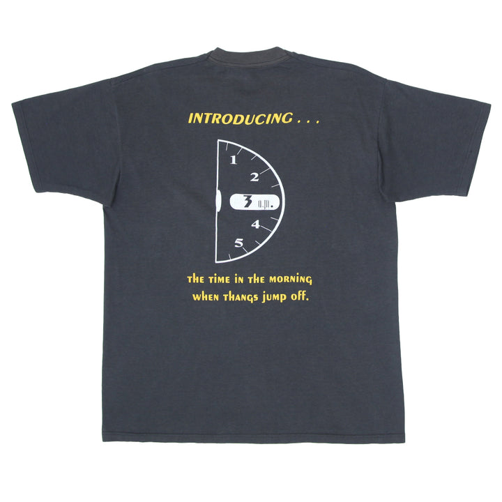 Mens 3 A.M The Time In the Morning When Thangs Jump Off T-Shirt Black XL