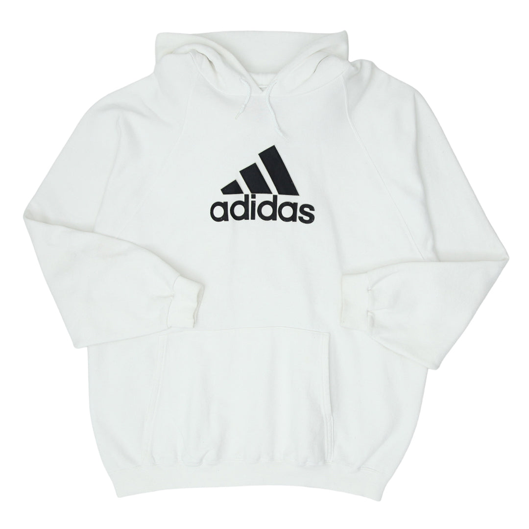 Vintage Adidas White Pullover Hoodie Made In USA