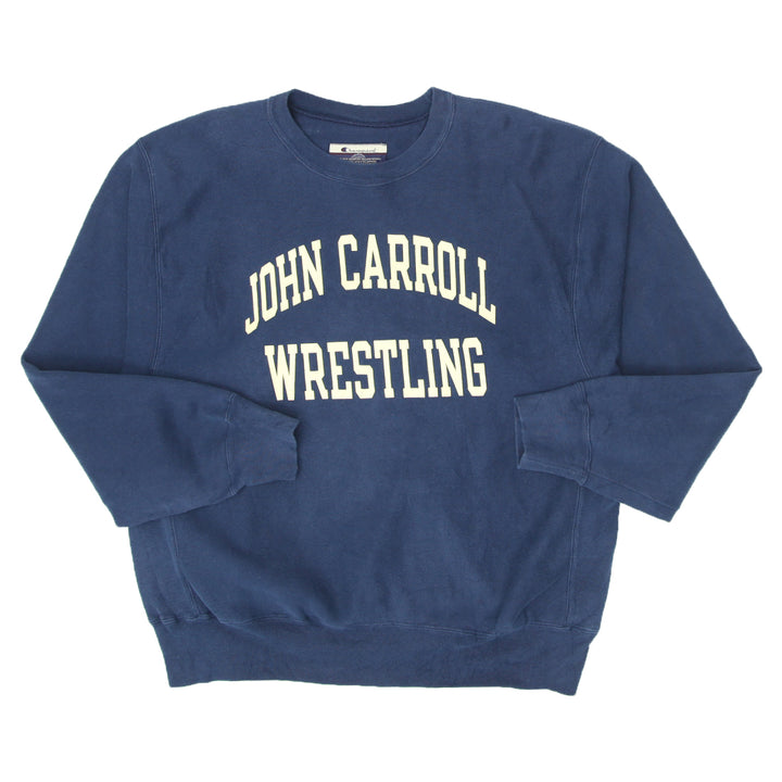 Vintage Champion Premium Reverse Weave John Caroll Wrestling Sweatshirt