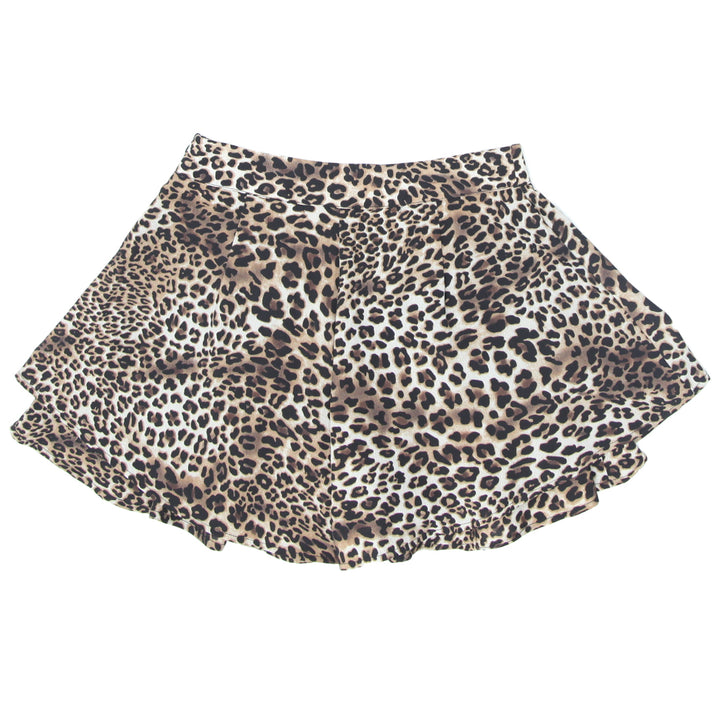 Ladies Ally Leopard Print Layered Shorts