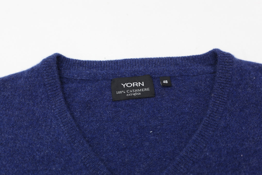 Mens Yorn 100% Cashmere V-Neck Sweater